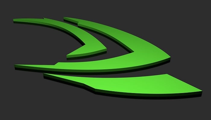 The image shows the Nvidia logo on a black background. — Pixabay