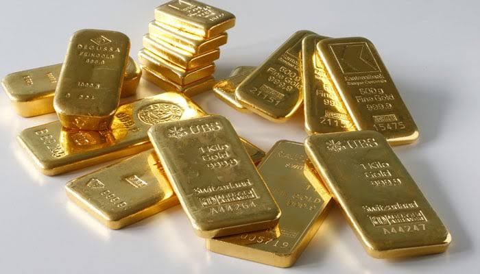 An undated image of gold bars. — Pixabay