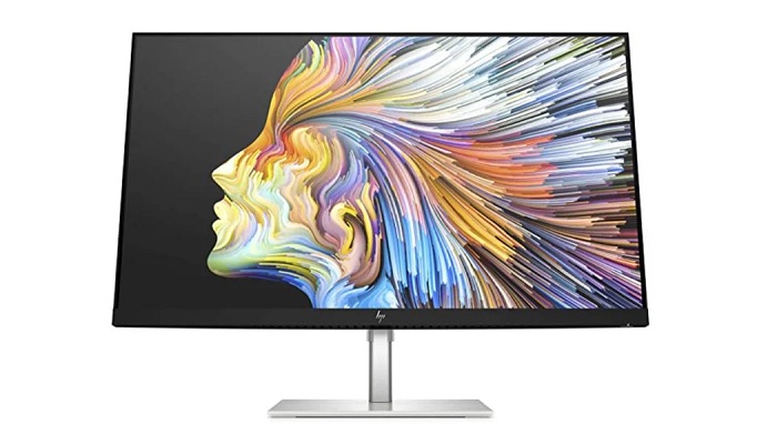The image shows the HP U28 4K HDR Monitor. — HP