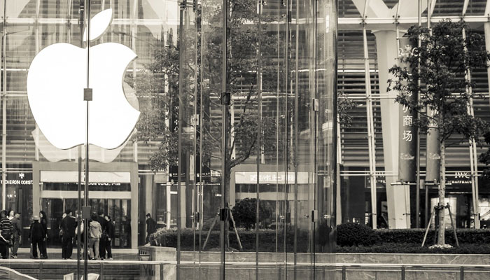 An undated image of the Apple logo was displayed at one of its stores. — Pixabay