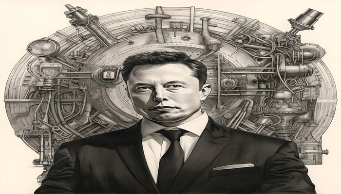 An undated image shows an illustration of Elon Musk. — Pixabay