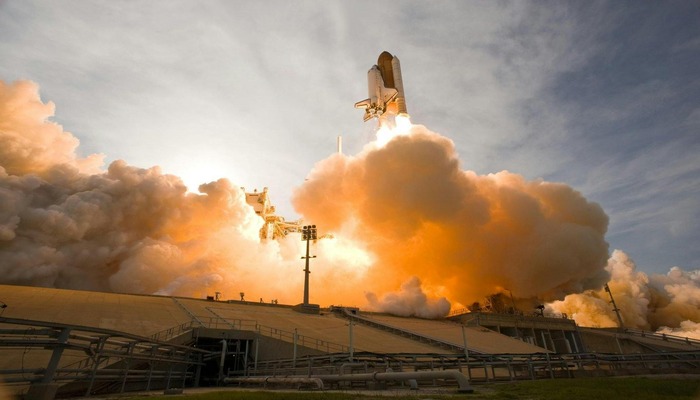 An undated image displaying an spacecraft lifting off the ground. — Unsplash