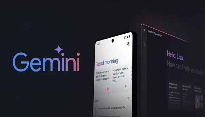 The image shows Gemini interface. — Google