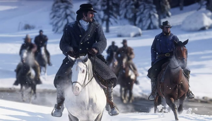 The image is a snapshot from Red Dead Redemption 2. — Rockstar Games
