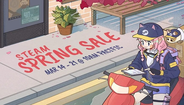 An animated poster of Steam spring sale. — Valve/Steam