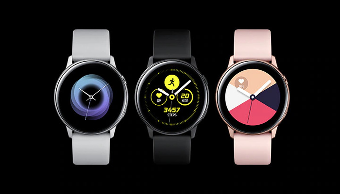 An undated image showcasing different variants of Samsung smartwatches. — Samsung