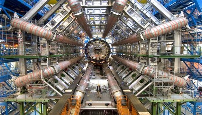 An undated image showcasing the Large Hardon Collider (LHC). – CERN