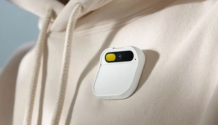 An undated image of Humane AI Pin. — Humane