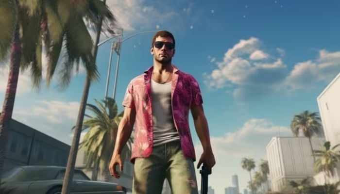 The image shows a GTA 6 character. — GTA