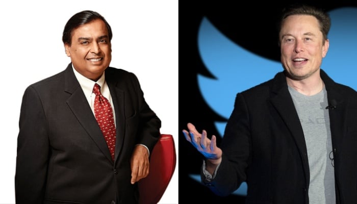 (L-R) An undated image of Reliance Jio owner Muskesh Ambani and Tesla CEO Elon Musk. — LinkedIn