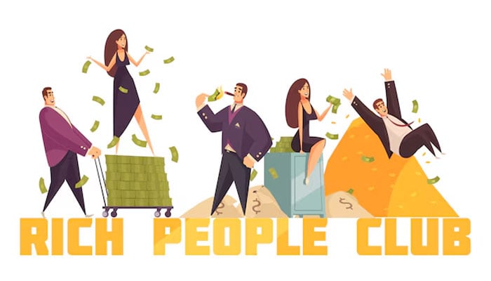 An illustration representing rich people. — Freepik