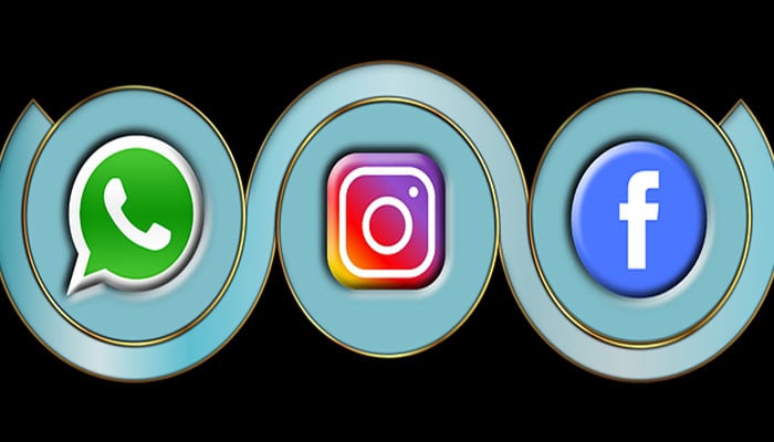 An undated image of the logo of WhatsApp, Instagram, Facebook. — Pixabay