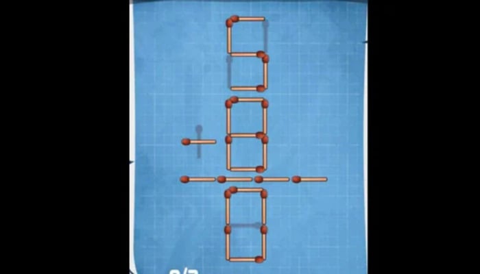 An undated image showcasing the matchstick puzzle. –Reddit/@Away_Application_262