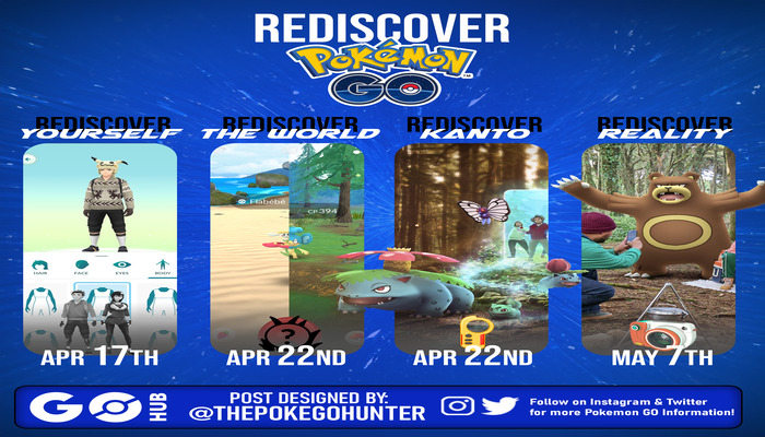 An undated image of the Rediscover campaign of Pokemon Go Overhaul. – Pokemon GO Hub