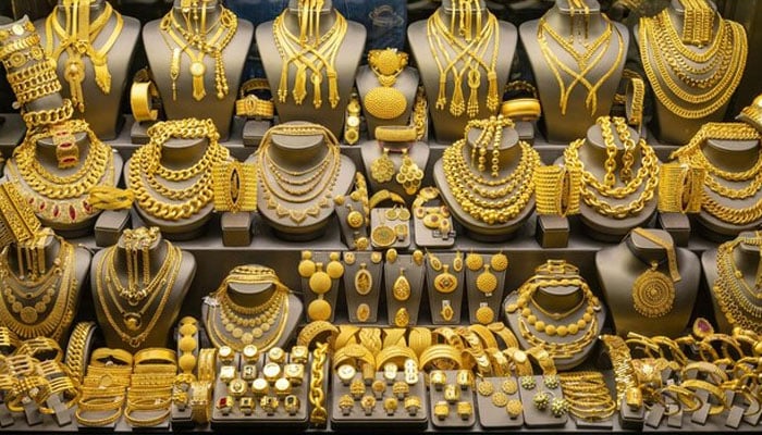 An undated image of jewellery dispkayed at a gold shop. — Freepik