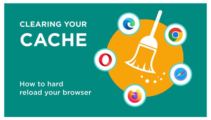 An undated image of clearing cache — integrated ideas