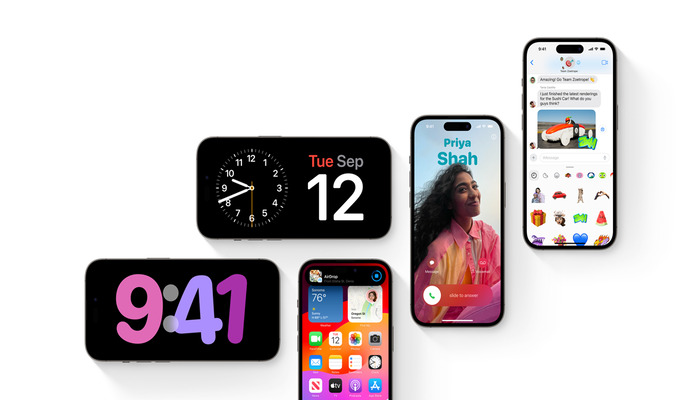 An undated image of iOS updates. – Apple