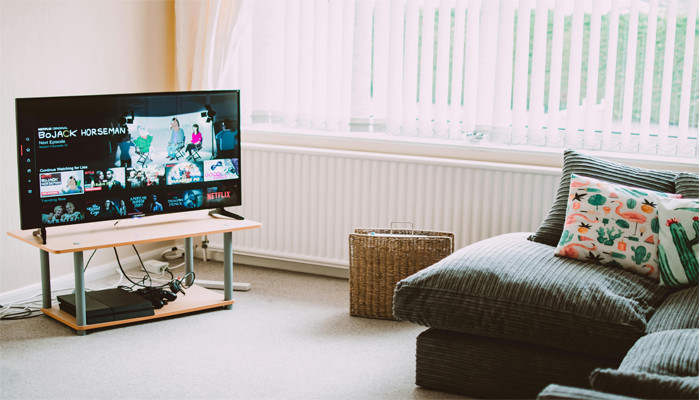 An undated image of flat screen Smart TV — Pexels