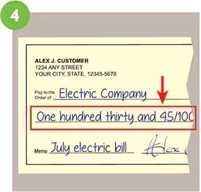 How to write a check