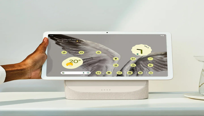 An undated image displaying the Google Pixel Tablet. — Google