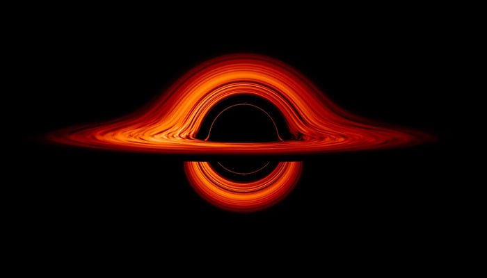 An undated image of the black hole. — NASA