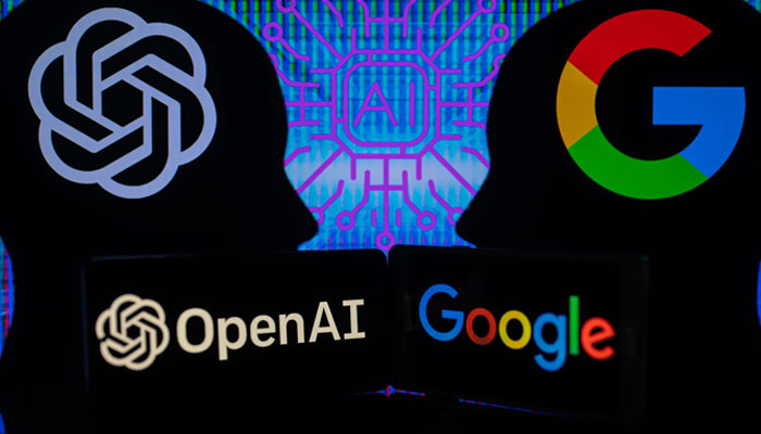 A representational image of the logos of OpenAI and Google. — Freepik