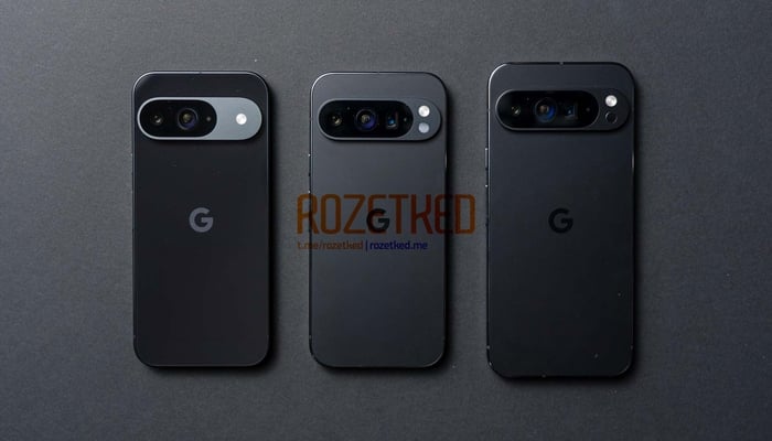 An undated image displaying Google Pixel 9 series. — X/@rozetked