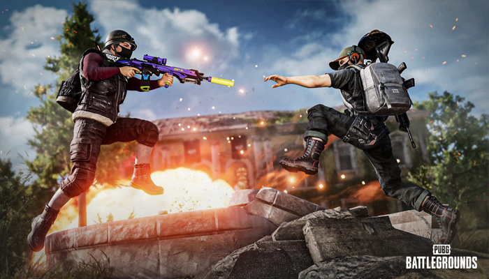 An undated image showing a combat between two players. — PUBG
