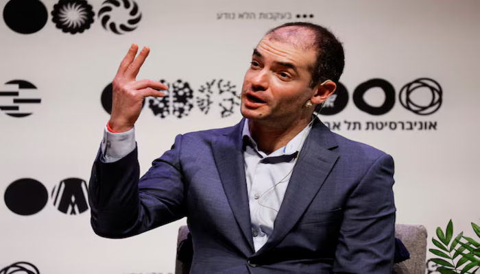Ilya Sutskever speaks during a talk at Tel Aviv University in Tel Aviv, Israel June 5, 2023. — Reuters