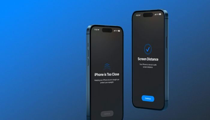 Image of iPhone showing Screen Distance feature. — 9to5Mac
