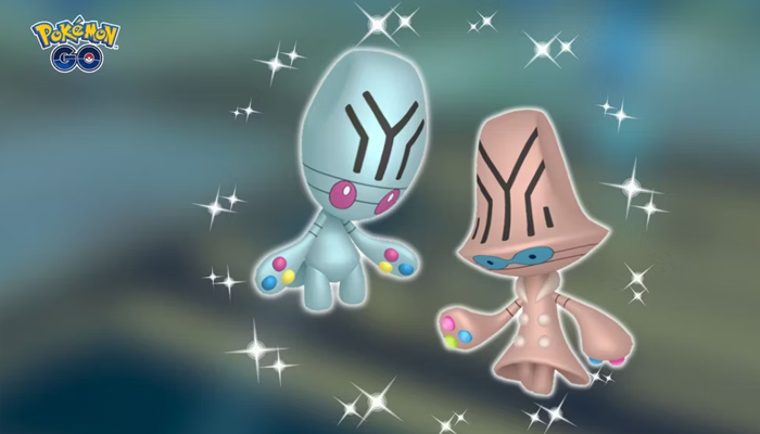 An undated image of Shiny Elgyem and Shiny Beheeyem. — Pokémon GO