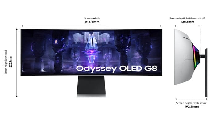 An undated image of Samsung 34-inch OLED gaming monitor. — Samsung