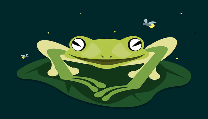 A undated image of an animated frog. — Freepik