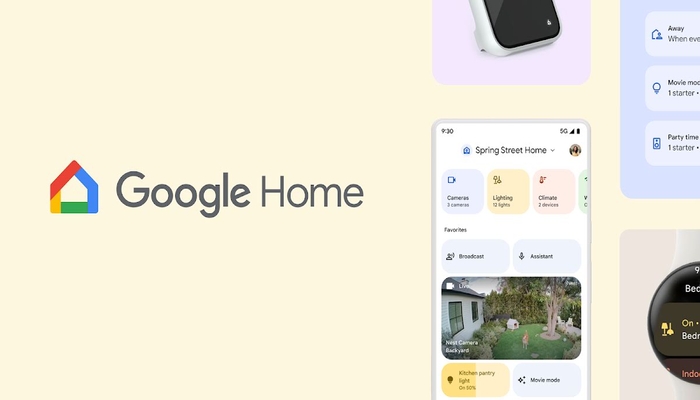 An undated image of Google Home UI. — Google Home