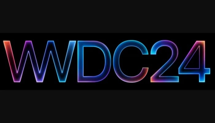 The image is a WWDC 2024 poster. — Apple
