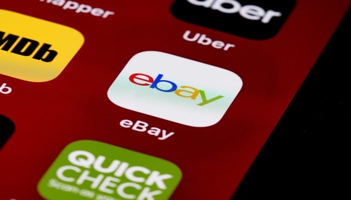 An undated image of the eBay app on a phone. — Unsplash