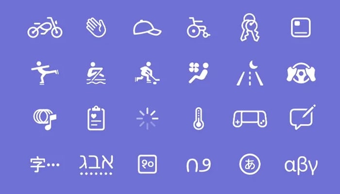 An undated image showing Apple SF Symbols. — Apple