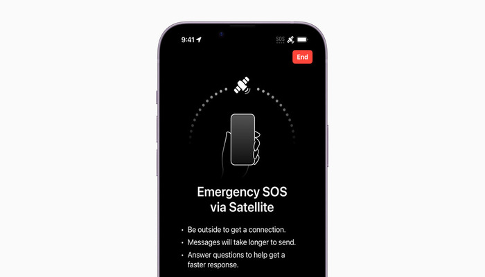 A representational image of Apples Emergency SOS feature. — Apple