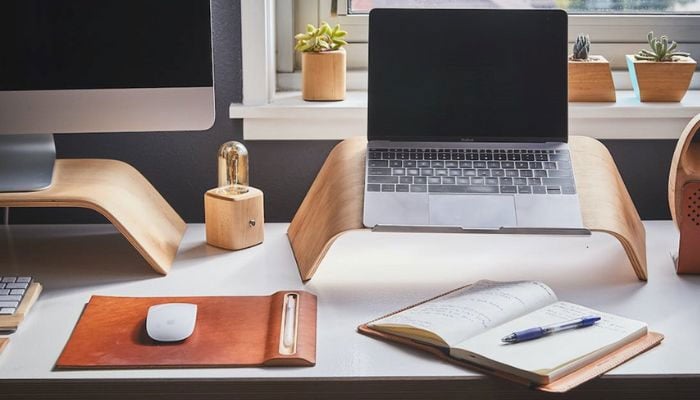 The image shows a laptop placed on the table.—Pexels