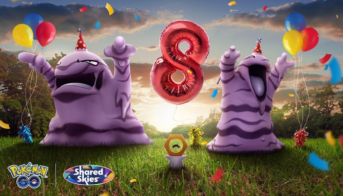 A representational image of the Pokémon GO 8th Anniversary event poster. — Pokémon GO