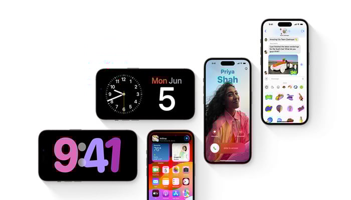 An undated image of iOS 17. — Apple