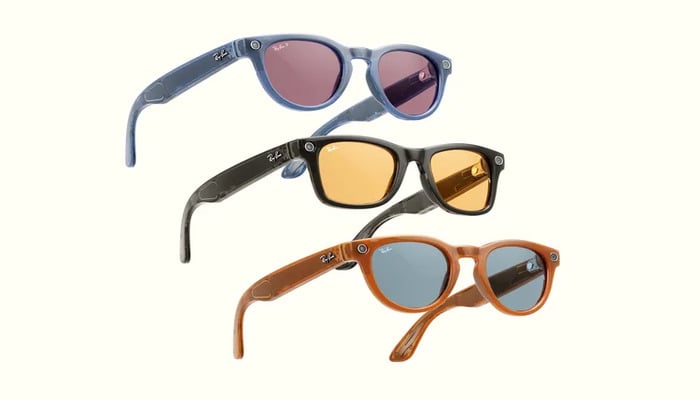 An undated image of Ray-Ban smart glasses. — Meta