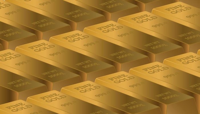 An undated image displaying gold bars. — Vecteezy