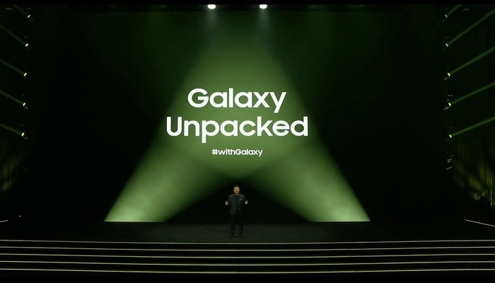 An undated image of Galaxy Unpacked event. — Samsung