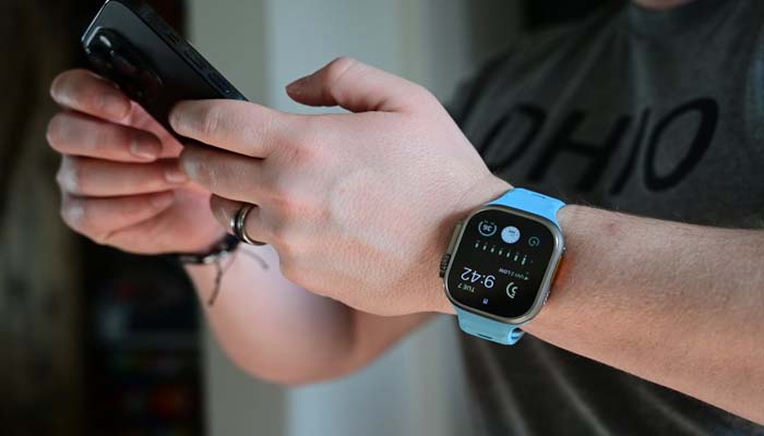 An undated image of Nomad Blue Apple Watch strap. — AppleInsider Forums