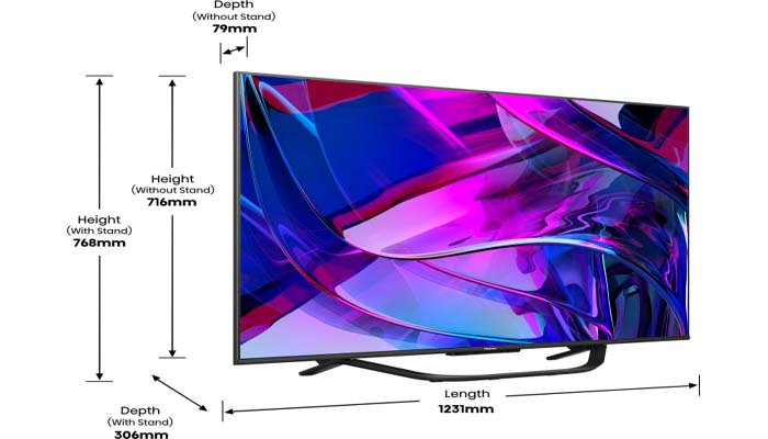 An undated image of Hisense 55U7KQTUK. — Hisense UK