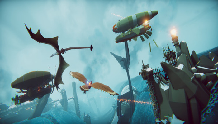An in-game image of The Falconeer game. — Steam