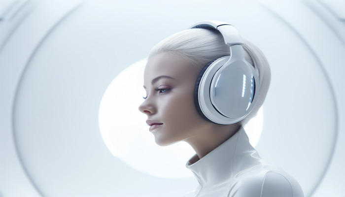 An undated image of a girl listening to music. — Freepik