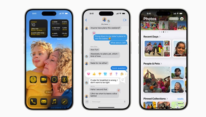 An undated image of iOS 18. — Apple