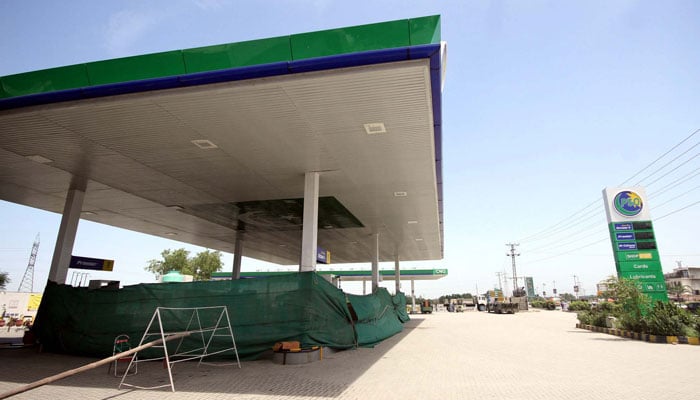 An undated image of a fuel station seen closed due to strike. — PPI